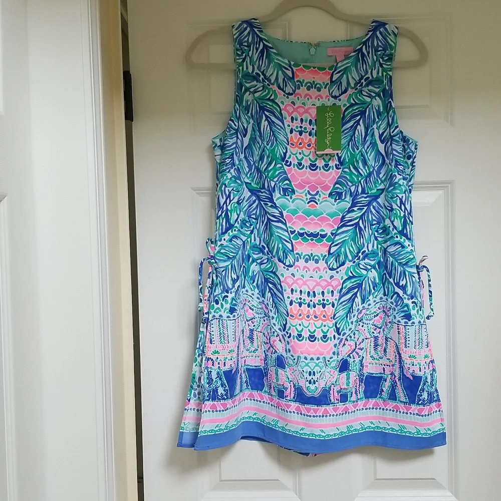 Lilly Pulitzer Donna Romper Feel The Beat Engineered,  Size 2 $178 - Picture 3 of 16
